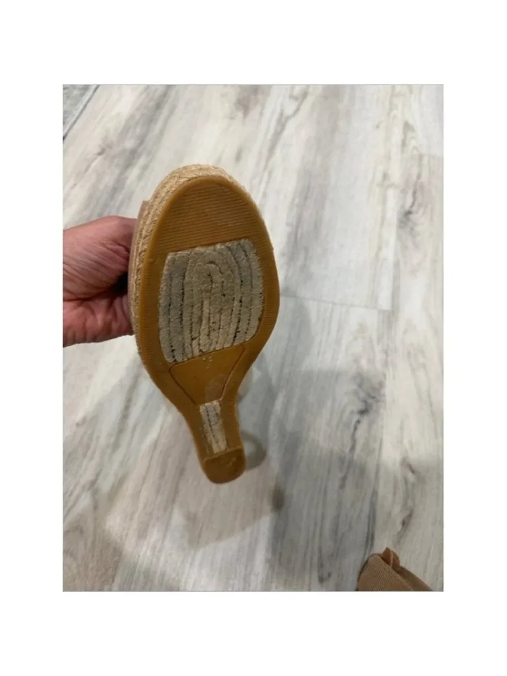 TORY Burch Wedge Espadrille Sandals in Taupe size 9.5
